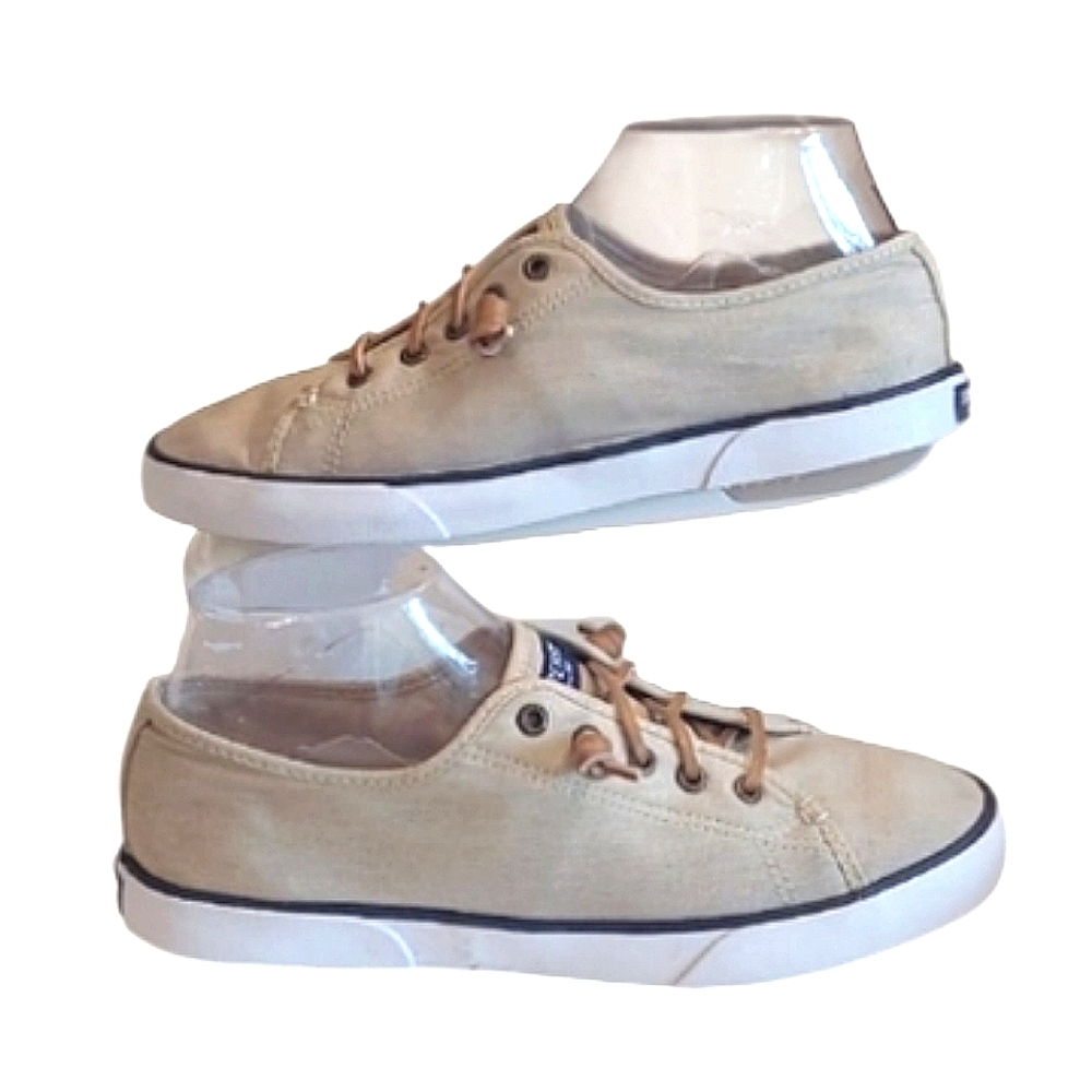 Sperry Top-Sider Crest Vibe Canvas Sneaker Barrel Ties Memory Foam Boat Shoe - Picture 17 of 17